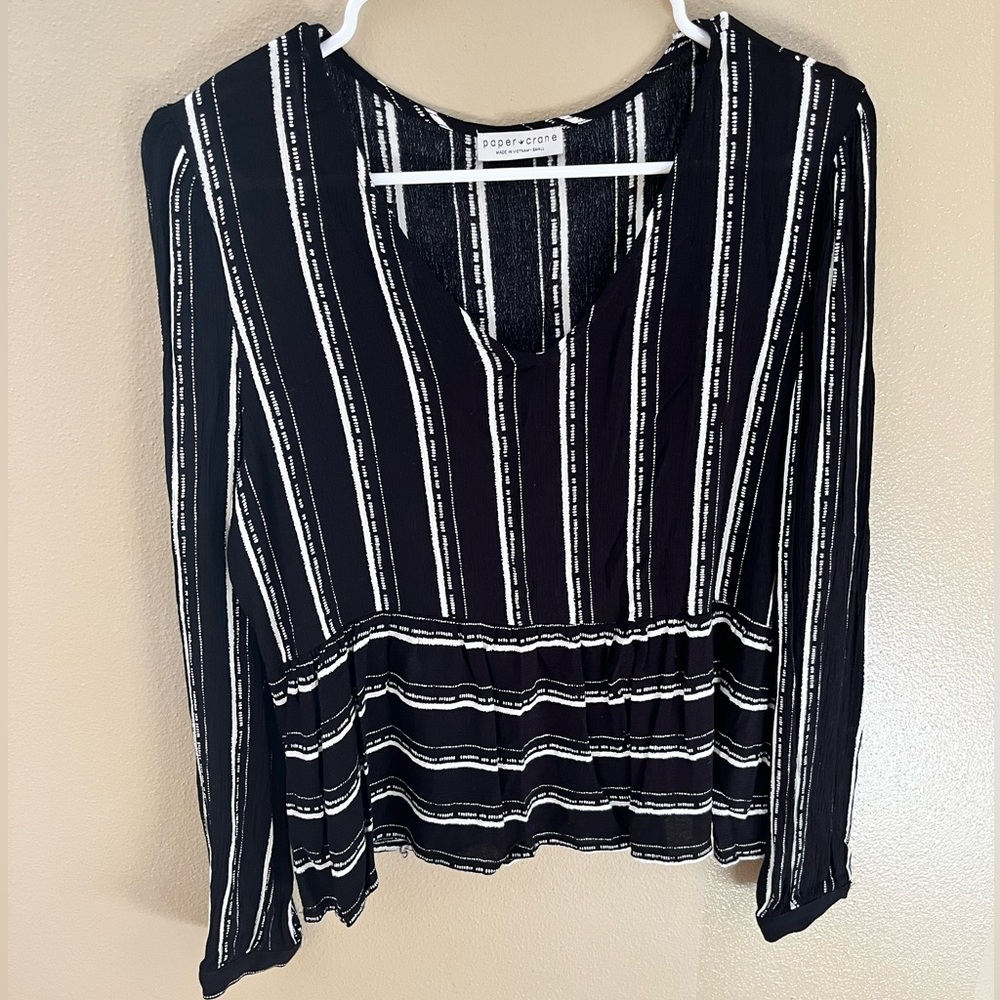 Black and White Womens Dress Shirt